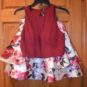 Floral Maroon Homecoming Set